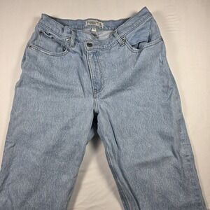 Abercrombie & Fitch Women Curve Love High Rise Vintage Straight Jeans 31/12 Blue
